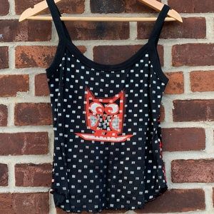 Custo Barcelona tank. Owl front embroidery back.